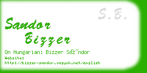 sandor bizzer business card